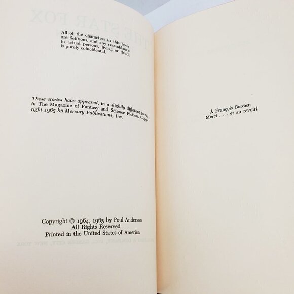 Star Fox by Poul Anderson Book Club Edition BCE Sci-Fi Hardcover Vintage 1965 - Picture 4 of 11